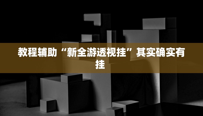 教程辅助“新全游透视挂”其实确实有挂 