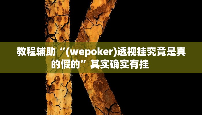 教程辅助“(wepoker)透视挂究竟是真的假的”其实确实有挂 教程辅助“(wepoker)透视挂究竟是真的假的”其实确实有挂