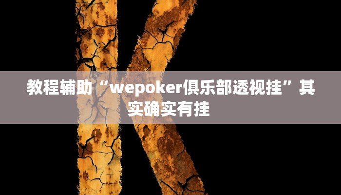 教程辅助“wepoker俱乐部透视挂”其实确实有挂 