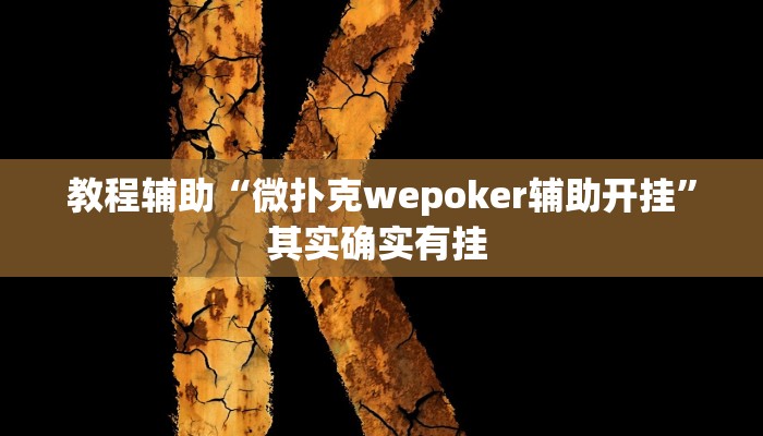 教程辅助“微扑克wepoker辅助开挂”其实确实有挂 