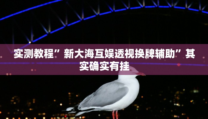 实测教程”新大海互娱透视换牌辅助”其实确实有挂 实测教程”新大海互娱透视换牌辅助”其实确实有挂