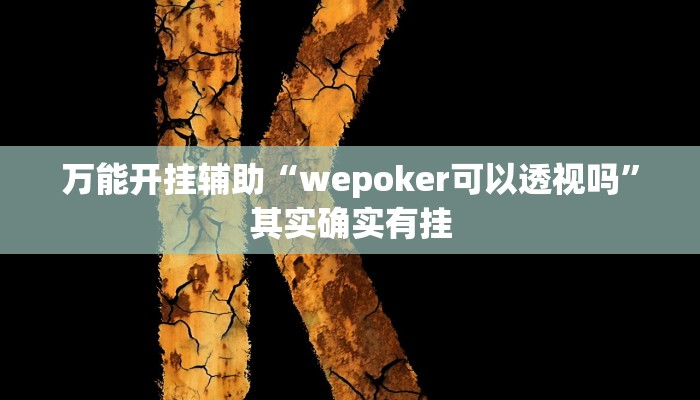 万能开挂辅助“wepoker可以透视吗”其实确实有挂 万能开挂辅助“wepoker可以透视吗”其实确实有挂