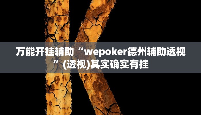 万能开挂辅助“wepoker德州辅助透视”(透视)其实确实有挂 万能开挂辅助“wepoker德州辅助透视”(透视)其实确实有挂