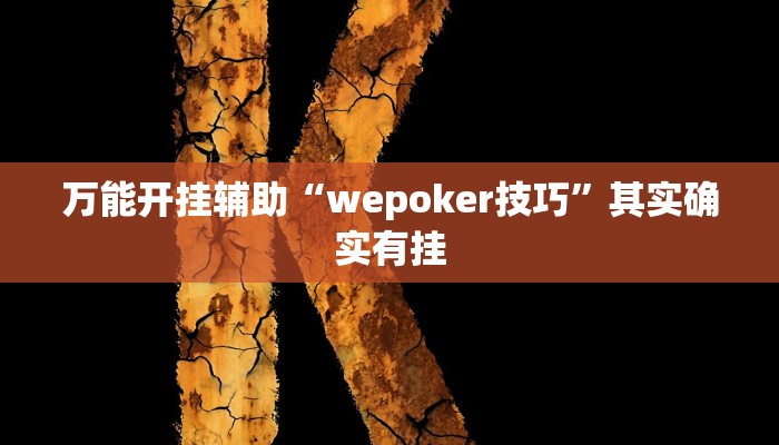 万能开挂辅助“wepoker技巧”其实确实有挂 万能开挂辅助“wepoker技巧”其实确实有挂