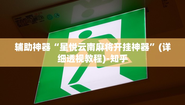 辅助神器“星悦云南麻将开挂神器”(详细透视教程)-知乎